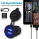 Zöld számjegy - 12V autós szivargyújtó aljzat 4.2A kettős USB port LED töltő tápegység 24V