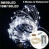 50 LED fehér - 50/100 vezetékes USB rézhuzal RGB tündérlámpa fény távirányítóval