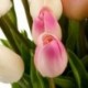 Világos lila - 10db mesterséges hamis virágcsokor tulipán házi menyasszonyi esküvői selyem dekoráció
