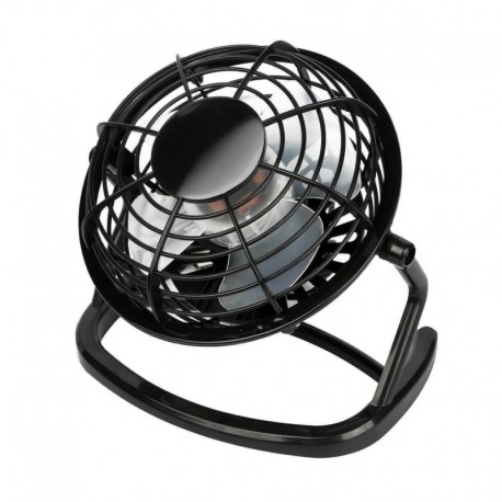 Fekete - Mini hordozható USB asztali ventilátor Kis, csendes, személyes hűtő USB-vel működő asztali ventilátor