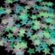 Keverjük össze a csillag színét - 50x csillagok hópelyhében világítanak a sötét fényes fluoreszkáló fal matrica