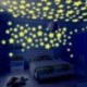 Sárga hópehely - 50x csillagok hópelyhében világítanak a sötét fényes fluoreszkáló fal matrica szoba dekorációval