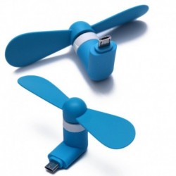 Kék - Aranyos Mini Micro USB elektromos ventilátor Android telefonhűtő hűtés SmartPhone-hoz