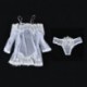 L - Szexi női fehérnemű hálóing Hálóruha Babydoll csipke fehérnemű G-string ruha