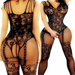 Nincs szín - Női felnőtt szexi testharisnya Babydoll Fishnet hálóinges body fehérnemű USA