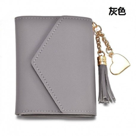 Szürke - Női mini bojt pénztárca kártya tartó kuplung érme pénztárca bőr kézitáska pénztárca táska