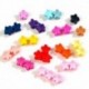 Nincs szín - 30PCS Kids Baby Girls Candy Color hajtűk mini karom hajcsipesz bilincs virág JP