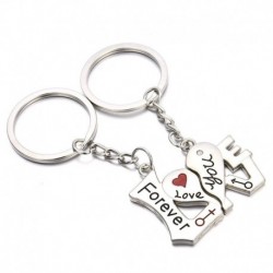 * 14 Szeretlek szív nyilakkal ... - Hordozható kreatív ötvözet fém kulcstartó autó kulcstartó unisex kulcstartó