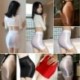 fehér - Női áttetsző feszes szexi Bodycon mini szoknya rövid ceruzaruha