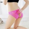 Rózsavörös - Virágos rövidnadrág Fehérnemű Fehérnemű G-string bugyi Női Crotchles Tanga Csipke