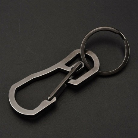 * 7 Fekete csat karabiner kulcs ... - Unisex kreatív ötvözet fém kulcstartó autó kulcstartó kulcstartó iránytű