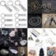 * 24 Örök Naptár - Unisex kreatív ötvözet fém kulcstartó autó kulcstartó kulcstartó iránytű kulcstartó gyűrű