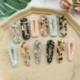 * 19 - Női Retro Hajcsíptető Bobby Pin Leopard Hajszalag hajtű Barrette Comb hozzáférés