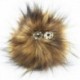 Természetes 2 * - 10 cm-es mosómedve szőrös bolyhos Pom Pom labda kalapos ruházat táska cipők kulcstartó barkácsolás