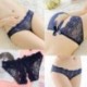 Piros - Női virágos csipke bugyi nyitott popsi tanga G-string alsónadrág Láb nélküli fehérnemű!