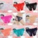 Piros - Női virágos csipke bugyi nyitott popsi tanga G-string alsónadrág Láb nélküli fehérnemű!