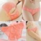 Piros - Női virágos csipke bugyi nyitott popsi tanga G-string alsónadrág Láb nélküli fehérnemű!