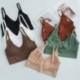 fehér - Comfort Women zökkenőmentes tornaterem jóga sportmelltartó Crop Top vékony mellény Stretch Bralette