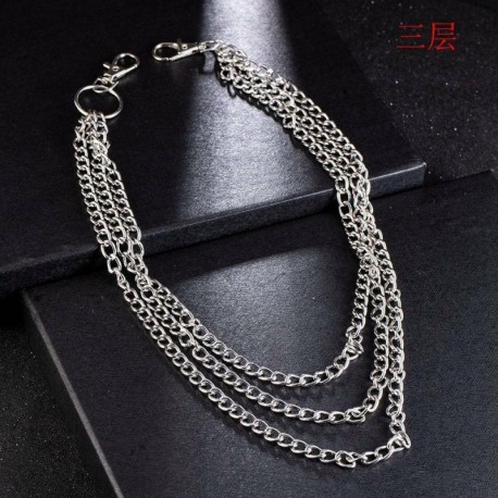 3 RÉTEG - Punk Rock gótikus nadrág nadrág pénztárca kulcstartó derék öv táncos férfiak