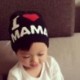 Fekete & MAMA - UK Toddler Kids puha pamut téli meleg Beanie Hat csecsemő baba fiú lány sapka