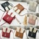 Szürke - Női bőr válltáska Lady Cross Body Bag Tote Messenger Satchel pénztárca