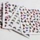 Ideiglenes köröm tetoválás - vízálló matrica - unisex - Színes pillangókkal - Többféle mintával - HD-04 verzió
