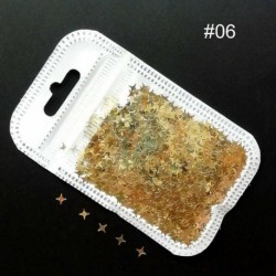 Körömdíszítő négyágú csillag flitter körömhöz - műkörömhöz - 6-os verzió