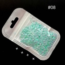 Körömdíszítő négyágú csillag flitter körömhöz - műkörömhöz - 8-as verzió