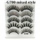 * 019 - 5pár 6D Mink Hair műszempilla hosszabbító vastag, hosszú, törékeny szempillák