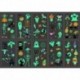 10 lapnyi - Sötétben világító - fluoreszkáló Halloween témájú ideiglenes Tetoválás - vízálló matrica - unisex