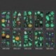 10 lapnyi - Sötétben világító - fluoreszkáló Halloween témájú ideiglenes Tetoválás - vízálló matrica - unisex