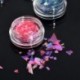 Nincs szín - 12Colors / Set Nail Art Jeges Mylar Glitter por akril UV gél tippek dekoráció