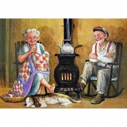 Idősebb párok 07 âť¤ 30X40cm - 5D barkács teljes fúrással gyémántfestés idősebb párok keresztszemes mozaik