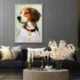 5 * kutya - Nx071-30 * 40cm - Teljes körű fúró gyémántfestés 5D DIY kutya strasszos állati mozaik dekoráció