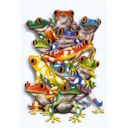10- Frosch (40 * 30cm) - 5D barkács teljes fúrással gyémántfestés béka keresztszemes hímzés mozaik