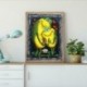 10- Frosch (40 * 30cm) - 5D barkács teljes fúrással gyémántfestés béka keresztszemes hímzés mozaik