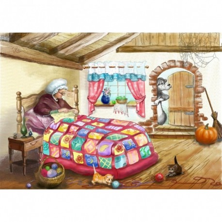 Nincs szín - Chinkyo gyémántfestés Oma im Bett barkácsoló fúró pálca 40 x 30