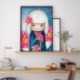 3 * Kokeshi baba 30 * 40cm - Gyémántfestés Kokeshi Doll 5D teljes kerek falú kép barkácskészlet 30x40cm