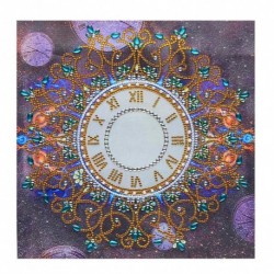 Nincs szín - DIY gyémánt óra rajz gyanta kézzel készített speciális alakú festmény fal kézműves