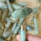 Nincs szín - Természetes rózsakvarc arc Jade Stone Roller masszázs eszköz Arcmasszírozó USA