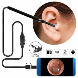 Nincs szín - US PRO HD fülkanál endoszkóp fülzsír tisztító Otoszkóp kamera 1.3MP kamera 3in1