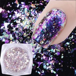 Tükörfényes kaméleon pigment por körömhöz - műkörömhöz