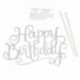 Happy Birthday - Arany színű akril tortadísz szülinapra