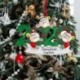 Az 5 fős családtag - 2020 Boldog karácsonyt lógó díszcsalád, személyre szabott díszek karácsonyi dekoráció
