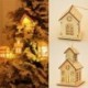 Nagy Harang - Led könnyű fa ház aranyos karácsonyfa függő díszek ünnepi dekoráció amerikai