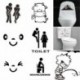 * 11 - WC-WC WC-matrica Vinyl Art kivehető fürdőszobai falfestmény Home DIY Decor