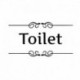 * 3 - WC-WC WC-matrica Vinyl Art kivehető fürdőszobai falfestmény Home DIY Decor