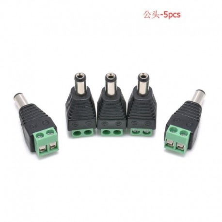 Férfi - DC 12 V-os tápfeszültség-csatlakozó adapter 5050 3528 LED-szalag fényforrásokhoz