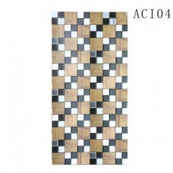 AC104 - 3D mozaik öntapadó fali csempe matrica vinil DIY fürdőszoba konyhai lakberendezés