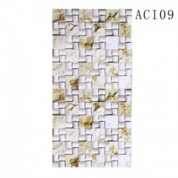 AC109 - 3D mozaik öntapadó fali csempe matrica vinil DIY fürdőszoba konyhai lakberendezés